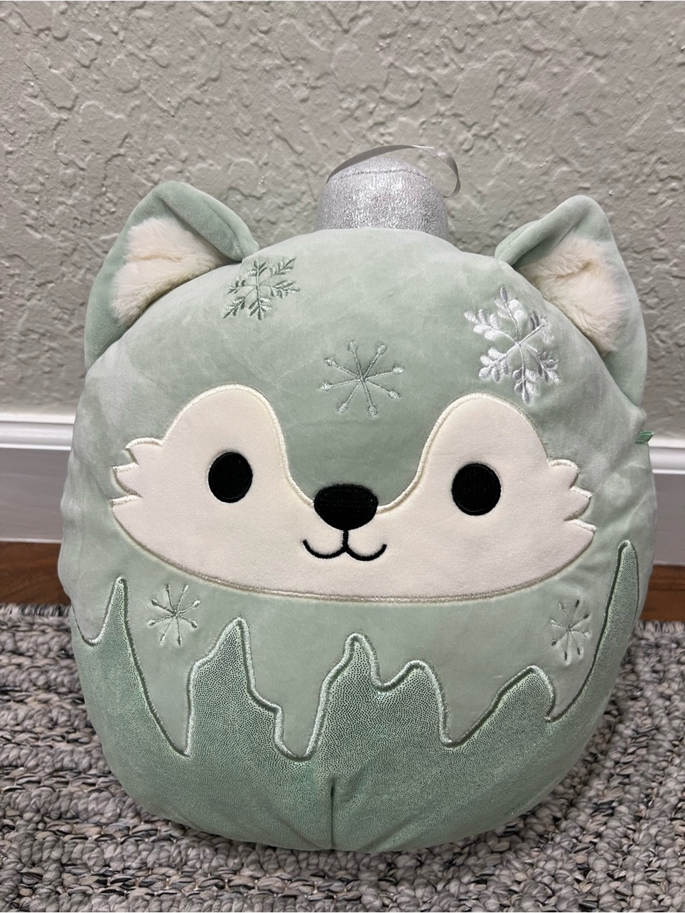 Plush Winter Fox Decorative Squishmallow - Mint Green